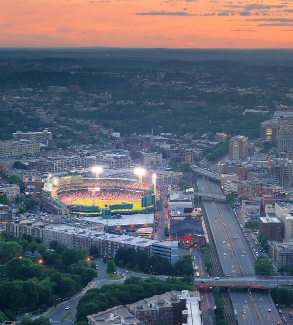 ariel view of glasgow