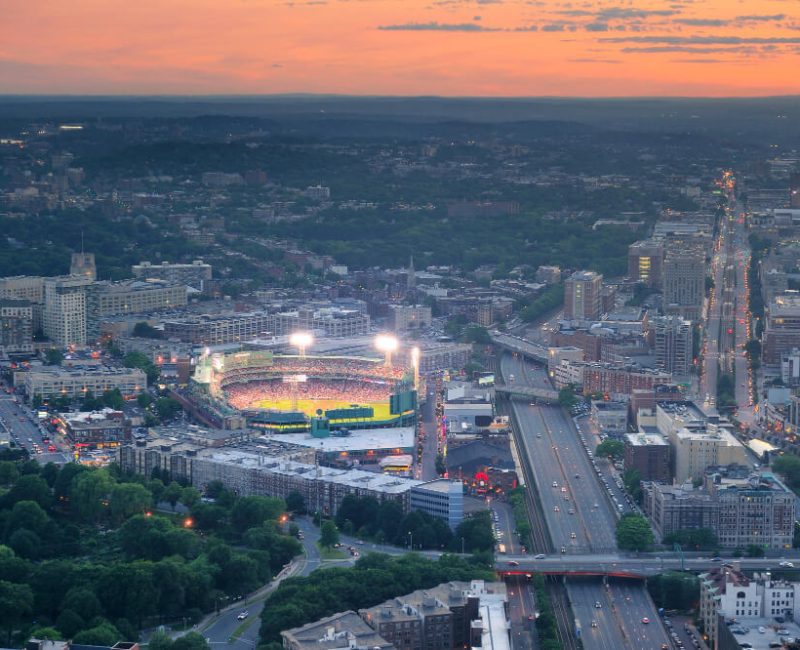 ariel view of glasgow